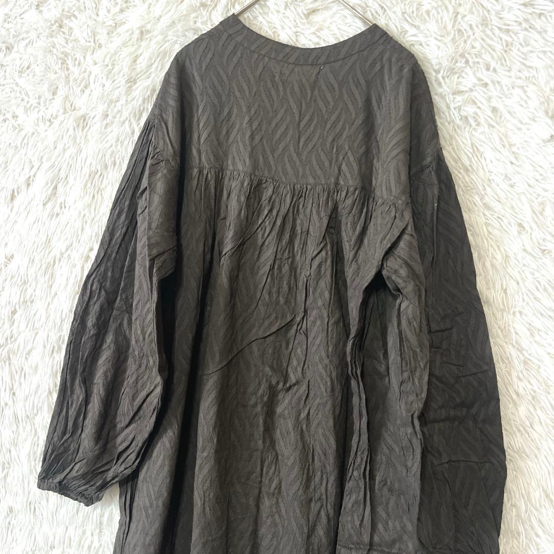 新品　アーバンリサーチサニーレーベル　コットンリーフ柄カットドビーワンピース — image 5