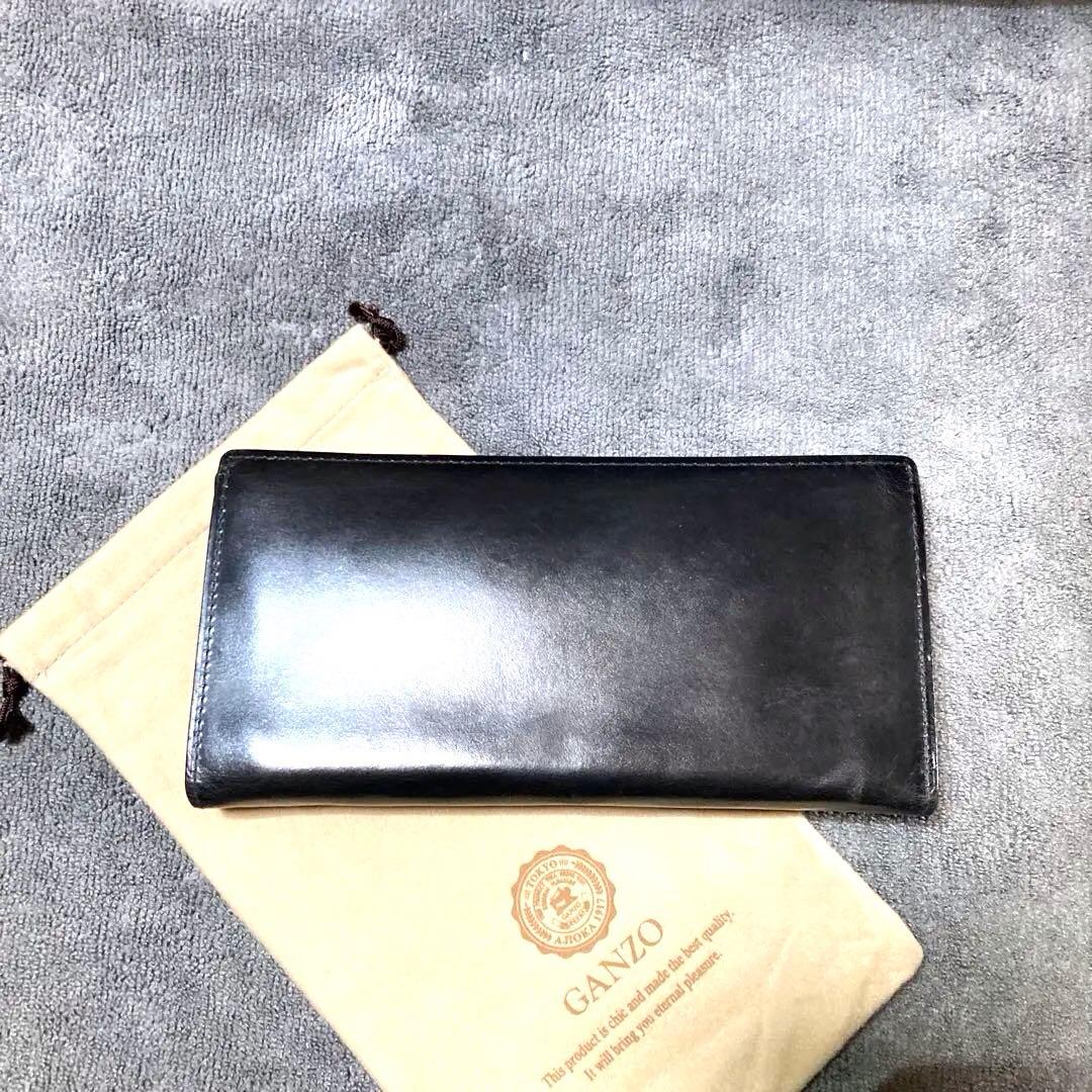 ❤️最終値下クリーニング済❤️ネイビー GANZO ガンゾシンブライドル 長財布小銭 — image 2