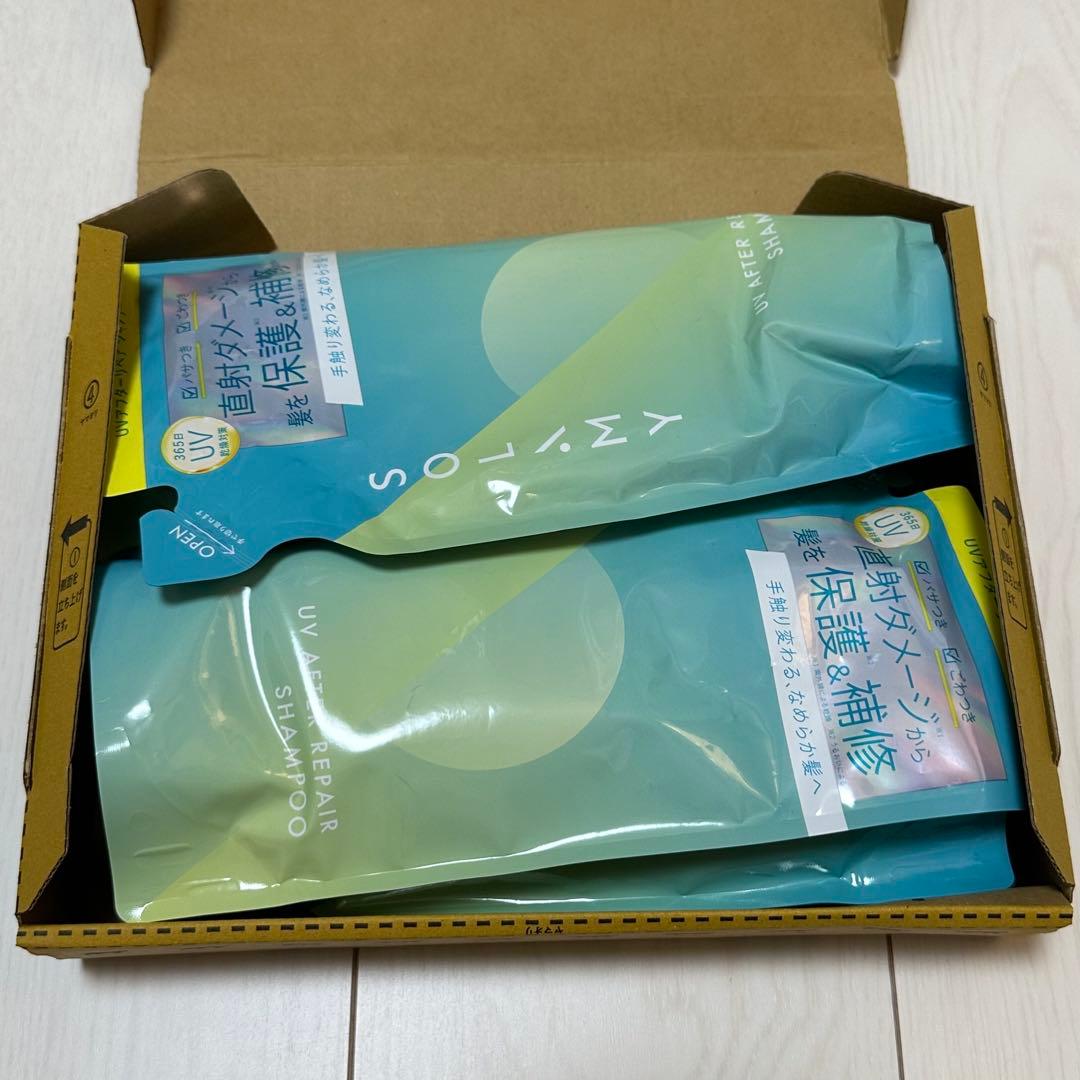 ソラミー UVアフターリペアシャンプー リペアトリートメント 詰め替え 4個 — image 3