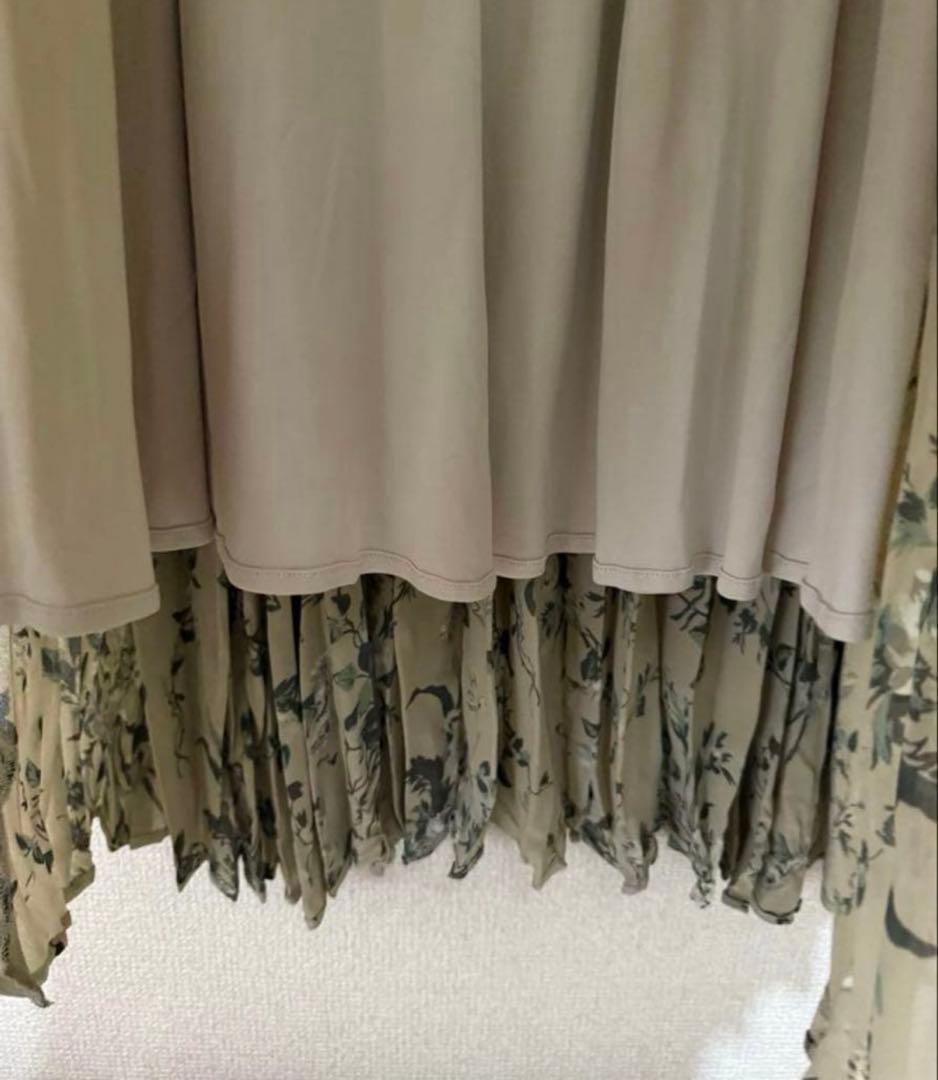 【美品】CLANE OLD FLOWER PLEAT LONG SKIRT 0 — image 2