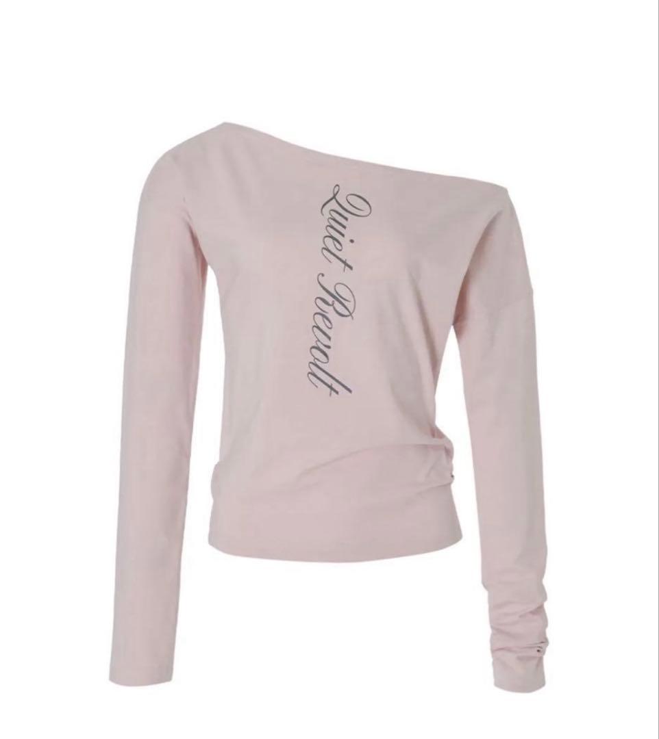 CRANK / Letting Off-shoulder Top_Pink — image 2