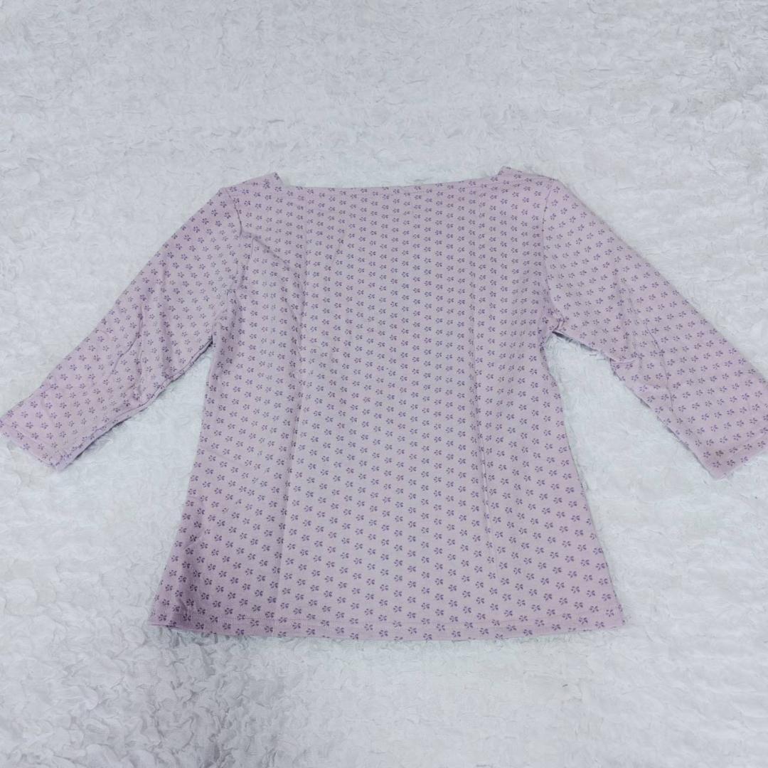 【新品】 花エンタープライズ カットソー レディース M パープル 七分袖 — image 3