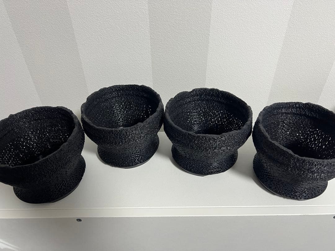 3Dプリント 植木鉢 ブラック 4個セット — image 2