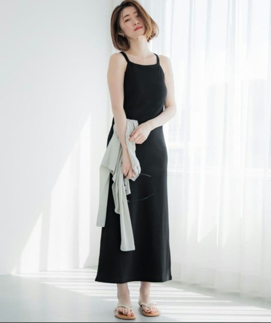 新品❣️coca コカ パット付き キャミワンピース ブラック M — image 2