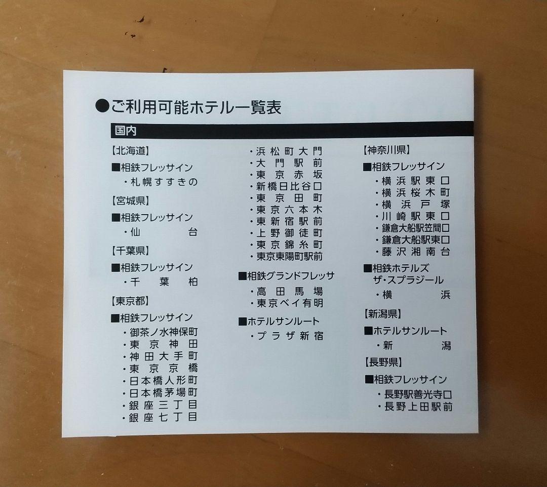相鉄株主優待 相鉄フレッサイン 相鉄グランドフレッサ 他 — image 2