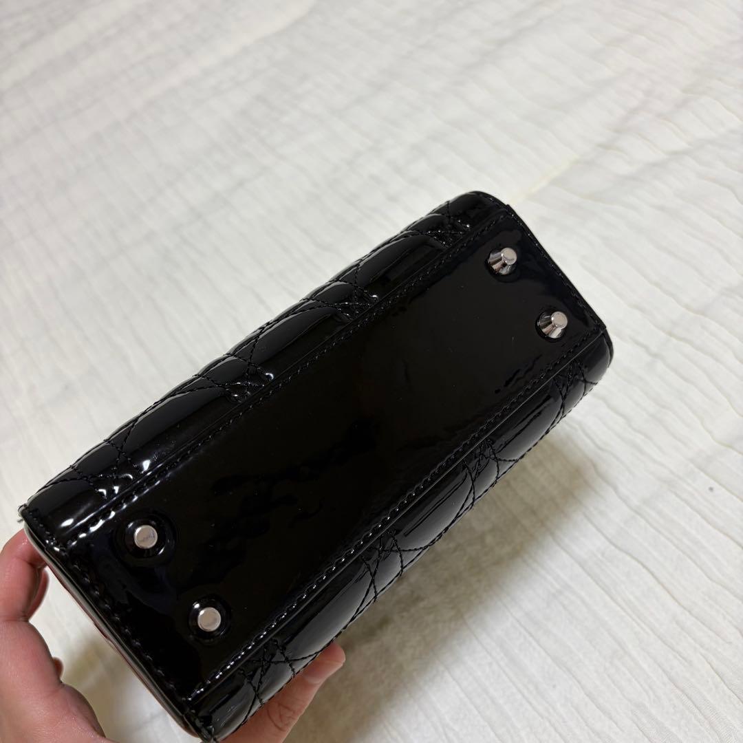 【美品】DIORレディディオール ミニ ブラック パテント シルバー金具 正規品 — image 3