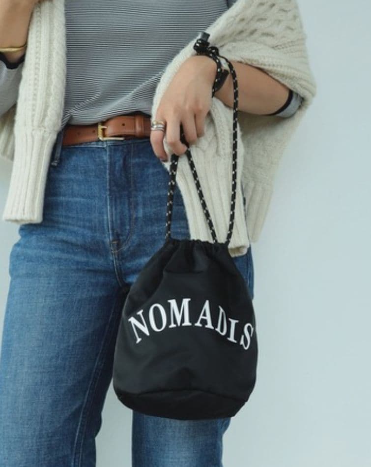【大幅値下げ】NOMADIS 巾着バッグ ポーチ ピンク パープル 紫 — image 3