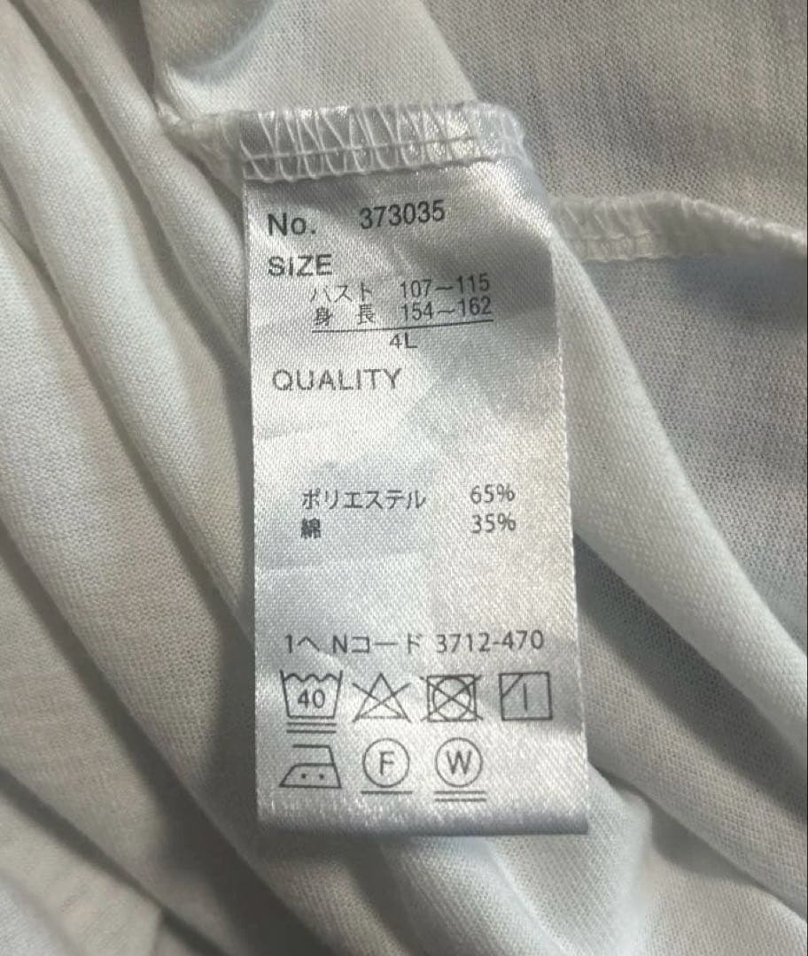 vanilla studio 半袖Tシャツ ホワイト 4L — image 4