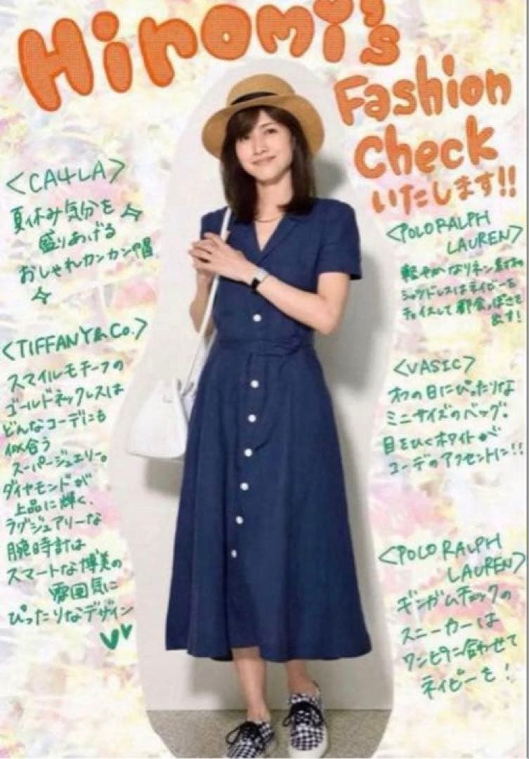 内田有紀さん着用✳︎希少レアポロラルフローレンリネン麻ワンピース紺ネイビー正規品 — image 3