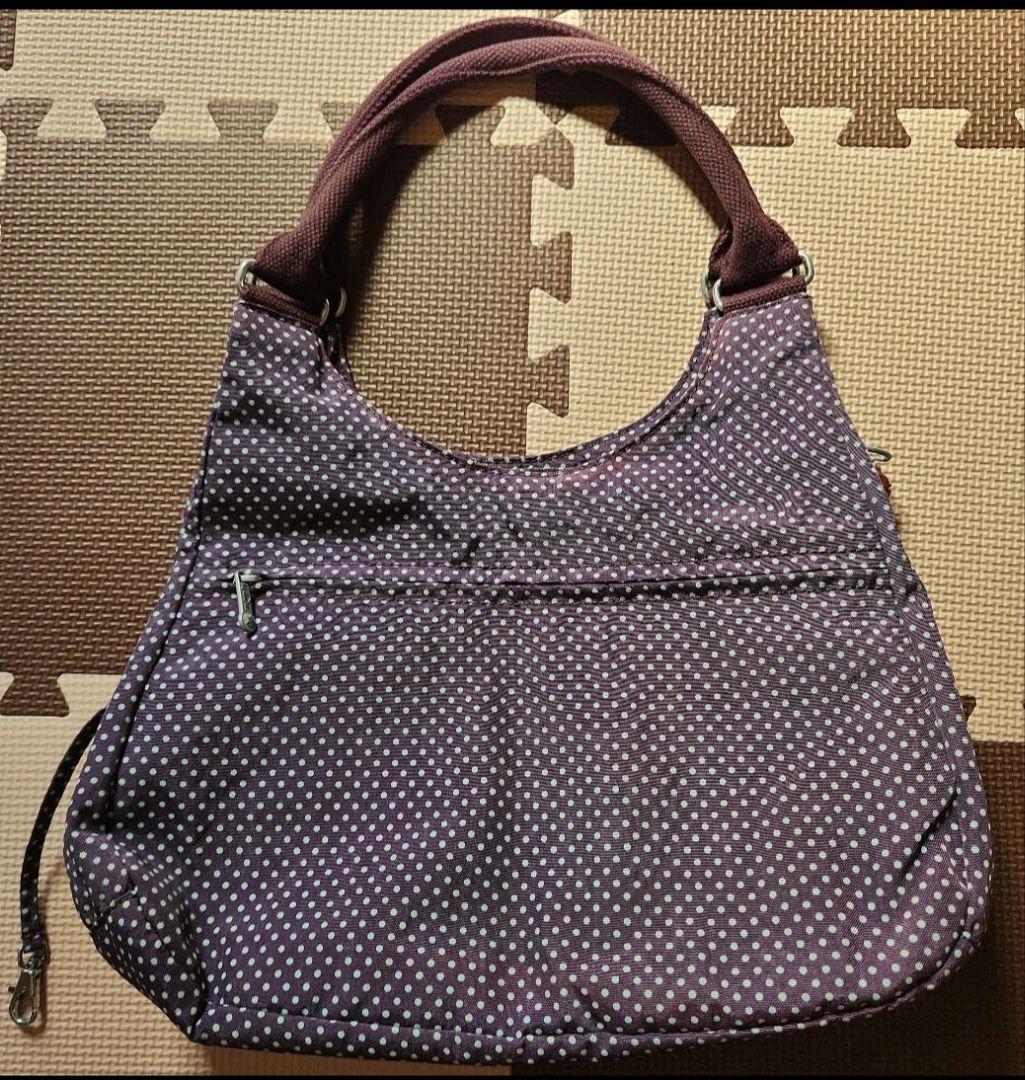 Kipling ハンドバッグ ドット柄 パープル — image 2