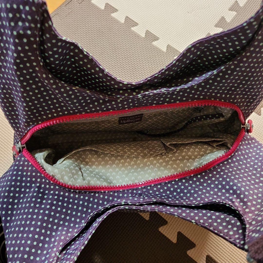 Kipling ハンドバッグ ドット柄 パープル — image 4