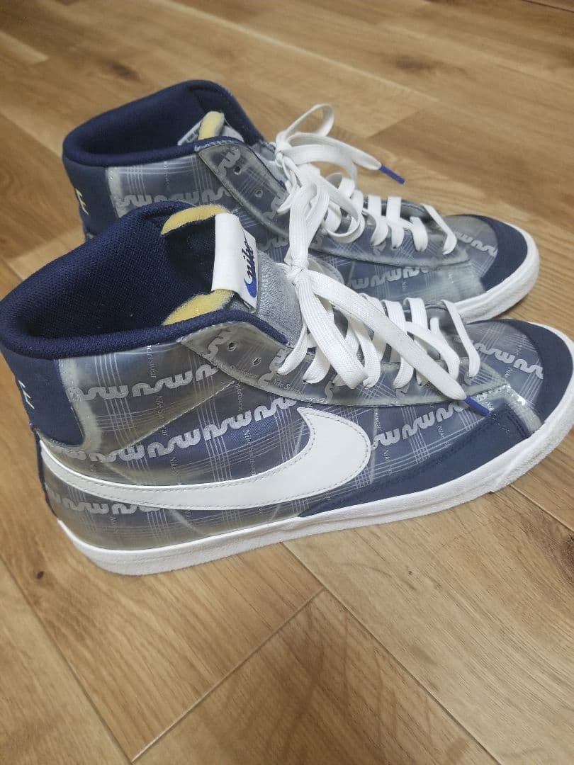 NIKE Blazer Mid クリア素材 チェック柄 スニーカー(3回使用) — image 2