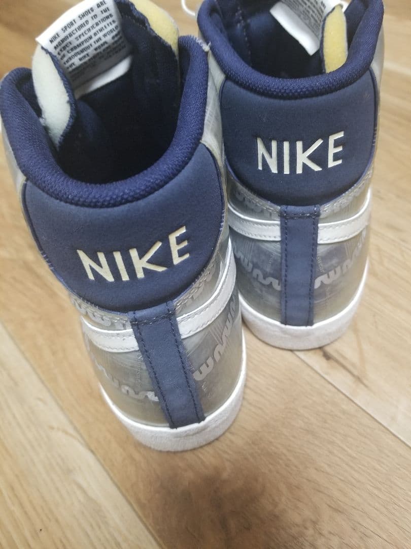 NIKE Blazer Mid クリア素材 チェック柄 スニーカー(3回使用) — image 3