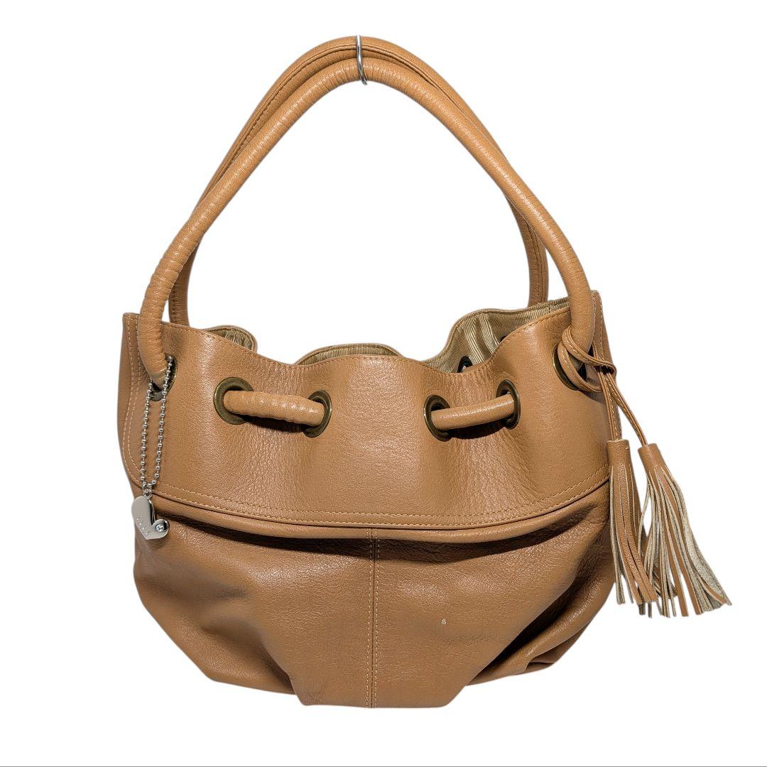 美品✨ELLE PARIS ハンドバッグ 2way レザー タッセル チャーム — image 2