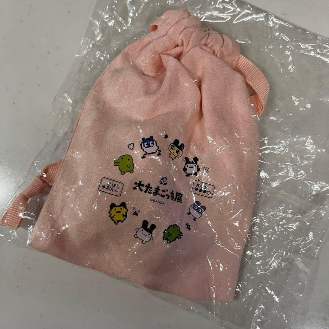 大たまごっち展　ガム入り巾着　コーラルピンク　新品未使用 — image 4