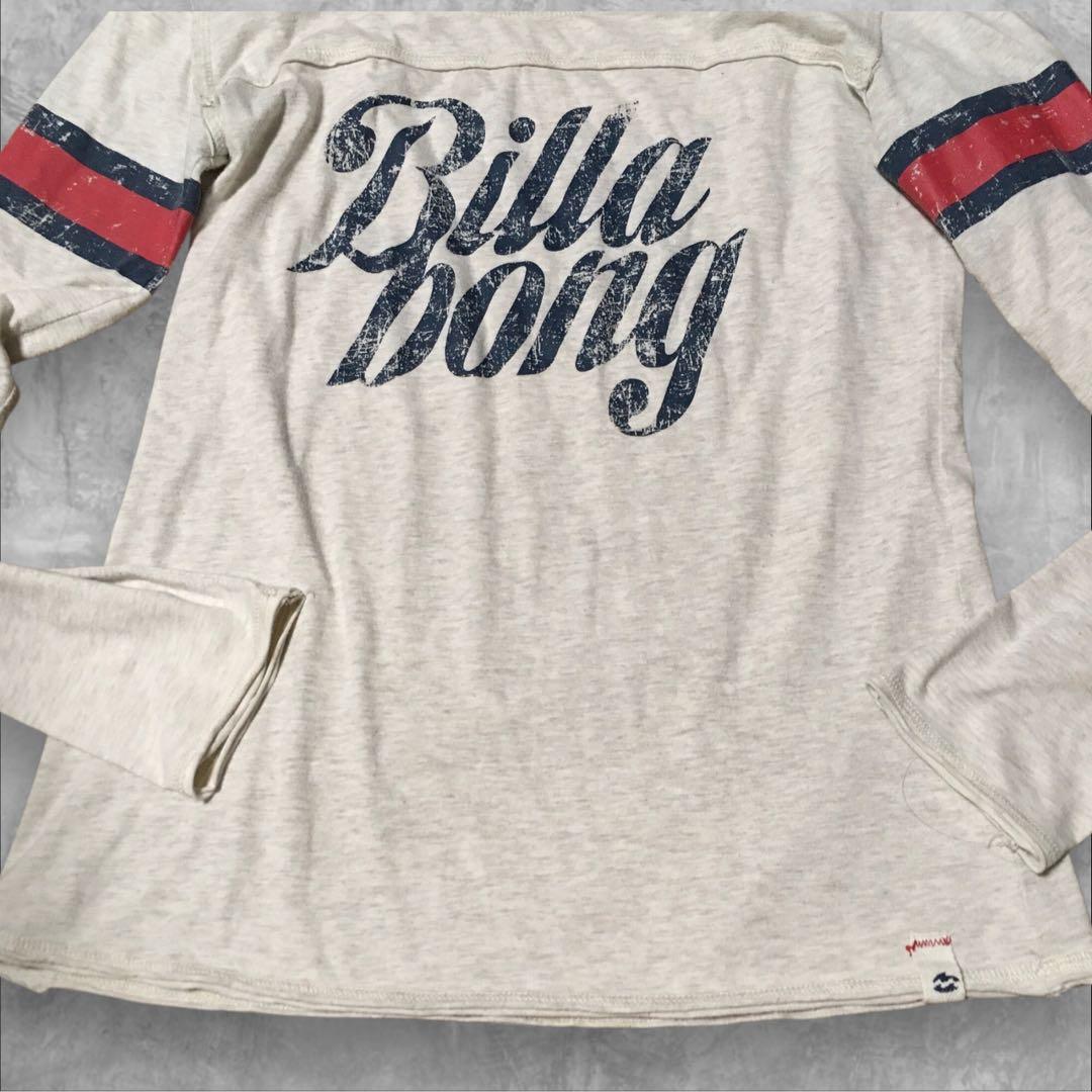 ⑥BILLABONG 長袖カットソー Mサイズ小さい毛玉あり — image 2