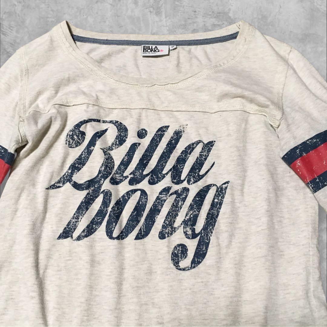 ⑥BILLABONG 長袖カットソー Mサイズ小さい毛玉あり — image 3
