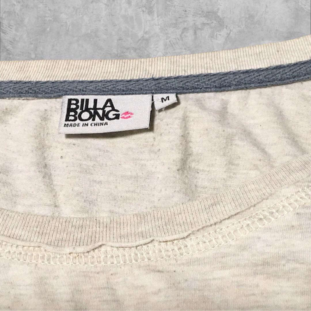 ⑥BILLABONG 長袖カットソー Mサイズ小さい毛玉あり — image 4