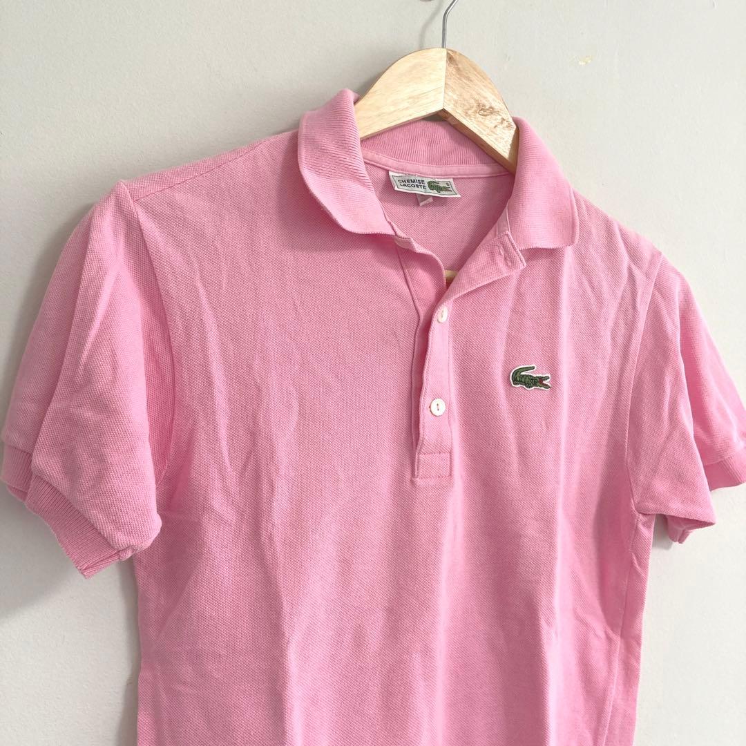 90s CHEMISELACOSTEピンクポロシャツサイズ40★M〜L綿100% — image 4