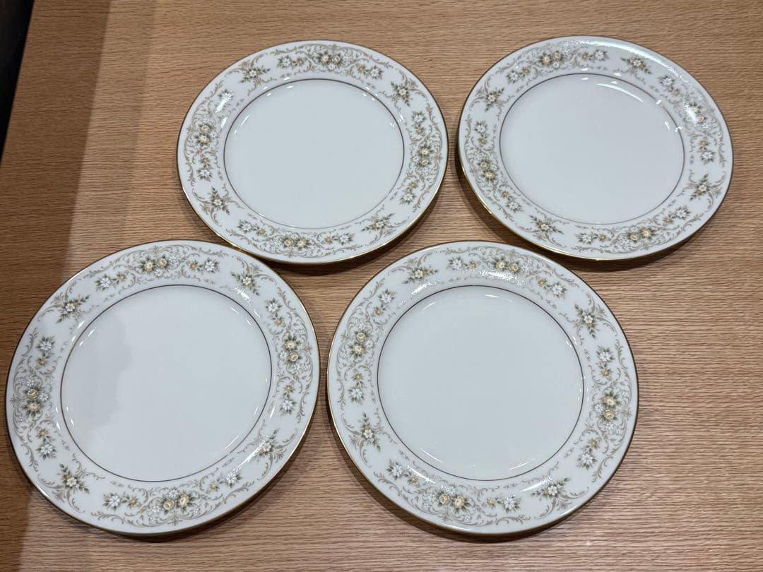 ノリタケ NORITAKE 花柄 プレート 4枚セット 金彩 — image 2