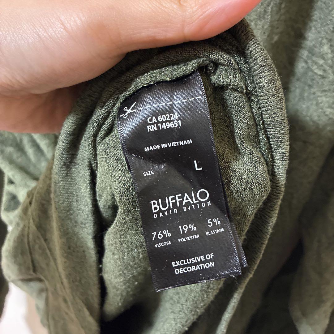 【L】BUFFALO DAVID BITTON オリーブグリーン シック　秋冬 — image 3