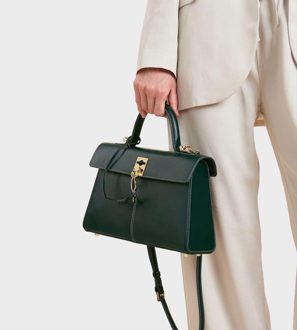 【美品】CAFUNE STANCE BAG FOREST 深緑 ハンドバッグ — image 3