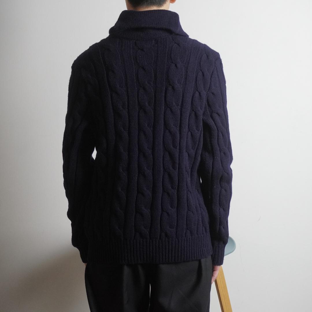 POLO by Ralph Lauren ショールカラーニット 紺/CZ238 — image 3