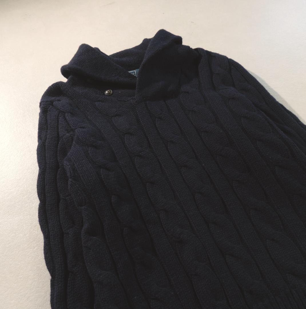 POLO by Ralph Lauren ショールカラーニット 紺/CZ238 — image 5