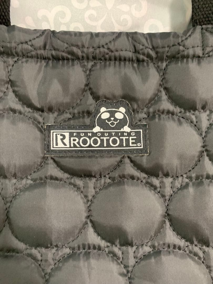 未使用◎ ROOTOTE キルティング ミニトートバッグ ブラック — image 3