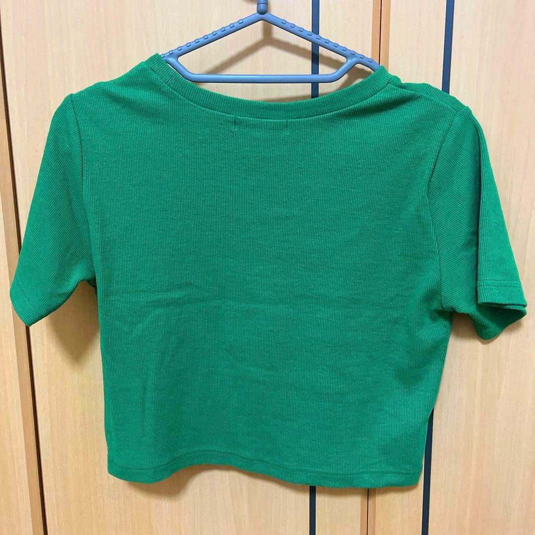 WEGO クロップド丈 半袖Tシャツ グリーン — image 3