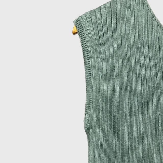 イーハイフンワールドギャラリーピース リブニット ノースリーブ ブルーグリーン — image 4