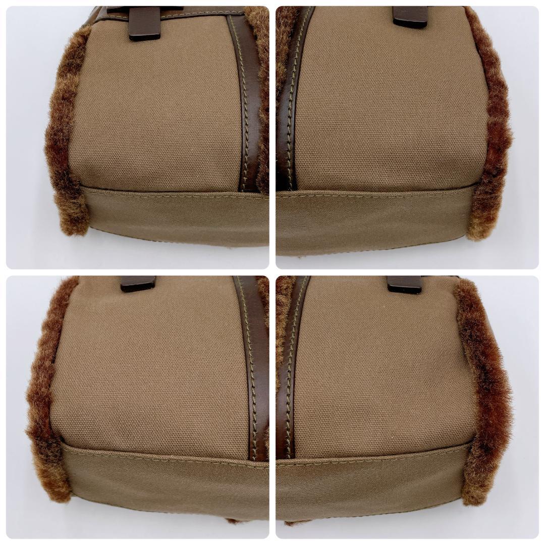HUNTING WORLD ファー ハンド トートバッグ キャンバス h55 — image 5