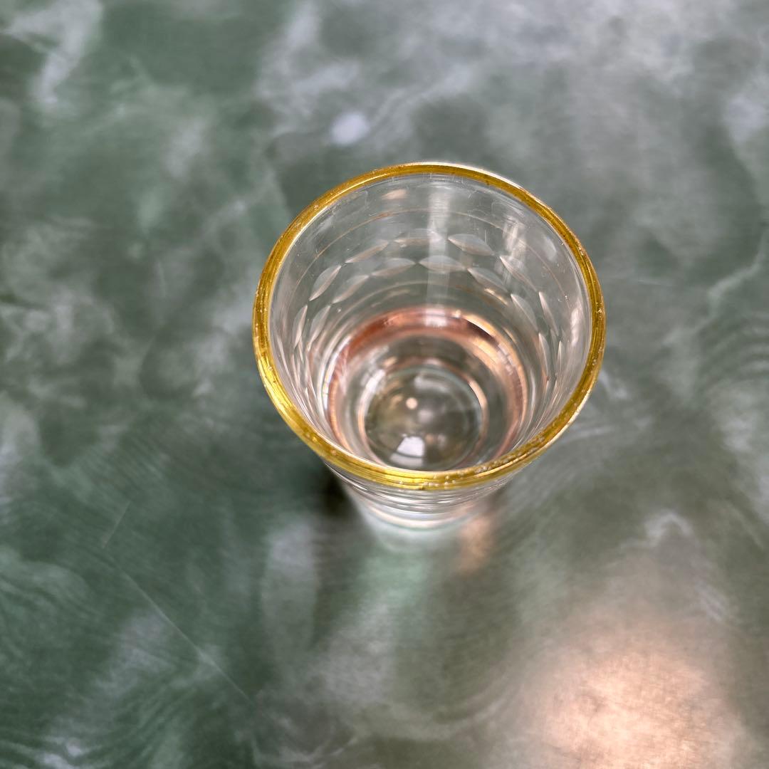 昭和レトロ　金縁(ゴールドリム) ショットグラス４個 — image 2