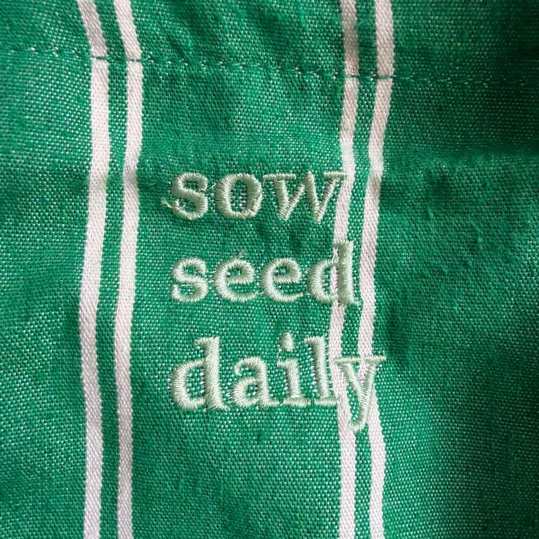 【最終】beej トートバッグ sow seed daily グリーン — image 2
