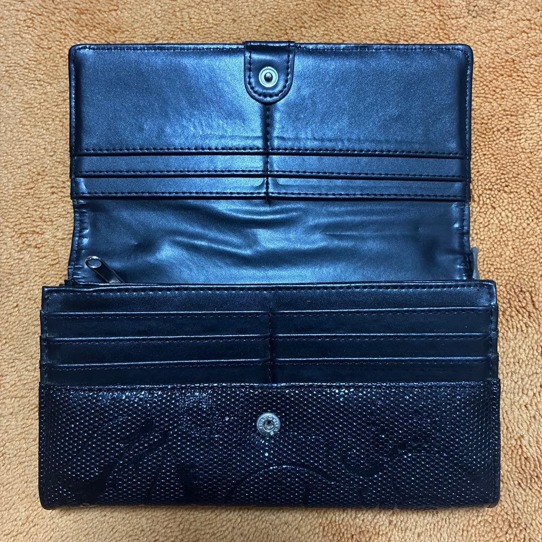 【美品】LUCIANO VALENTINO 長財布 スティングレイ調型押し — image 3