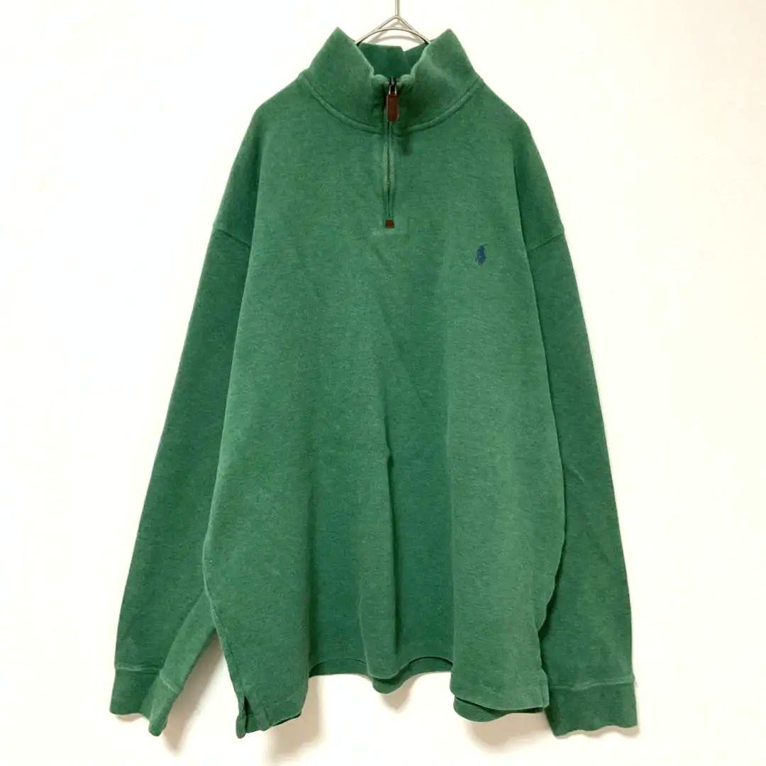 ポロラルフローレン ハーフジップスウェット ハーフジップ 長袖 XL 緑 — image 2