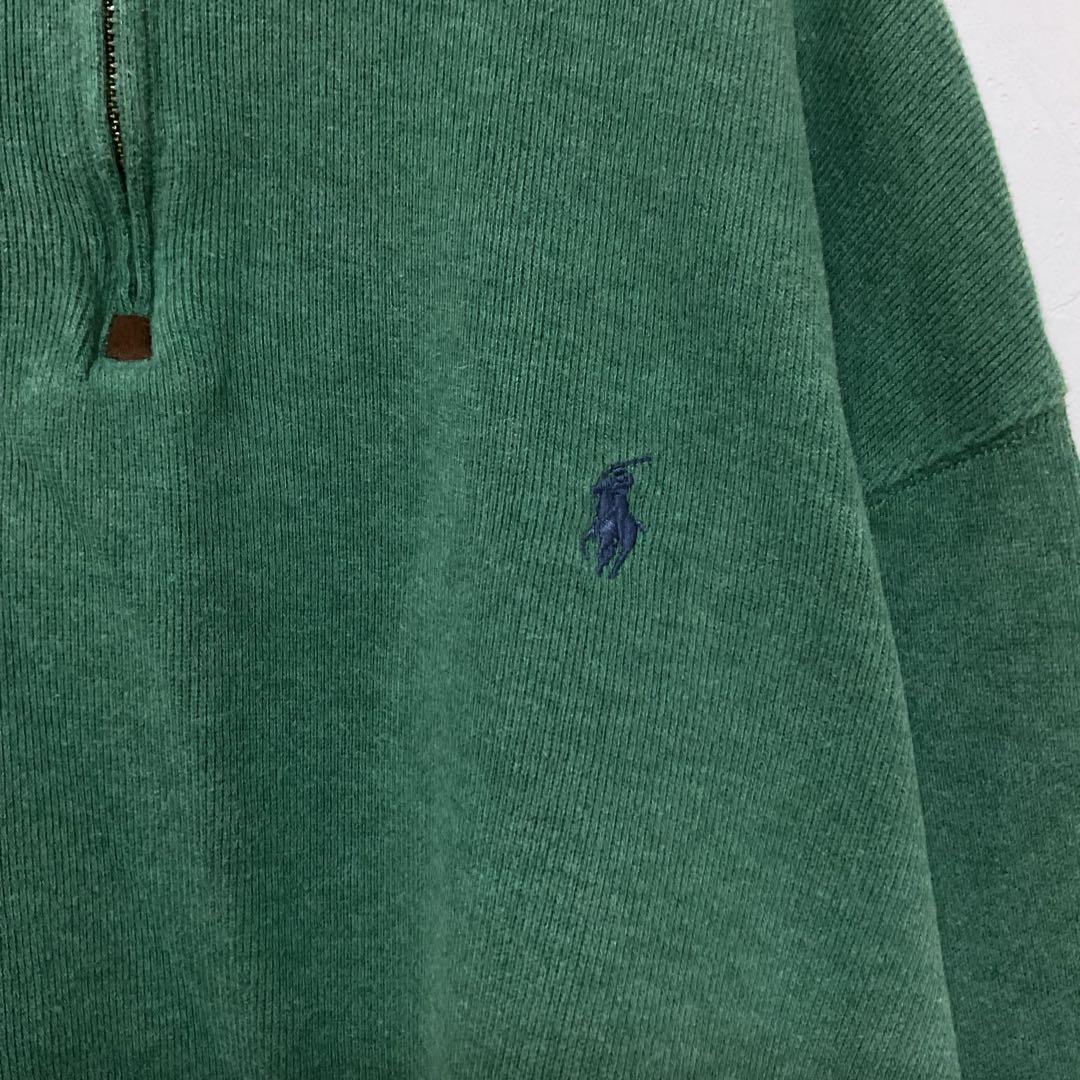 ポロラルフローレン ハーフジップスウェット ハーフジップ 長袖 XL 緑 — image 4
