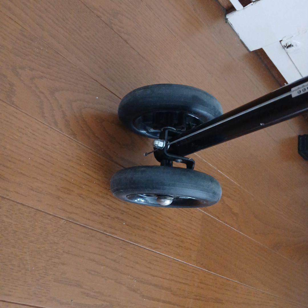 フジホーム ハンドレールステッキ ブラック車輪付きステッキ — image 4