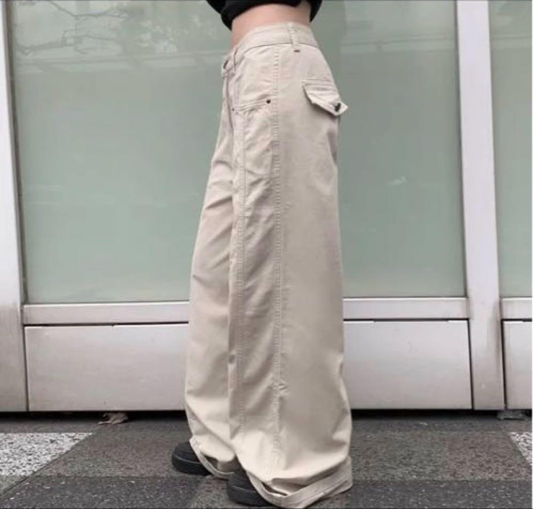 【試着のみ】anyonemore [A/M] ベーズコットン切り替えワイドパンツ — image 2