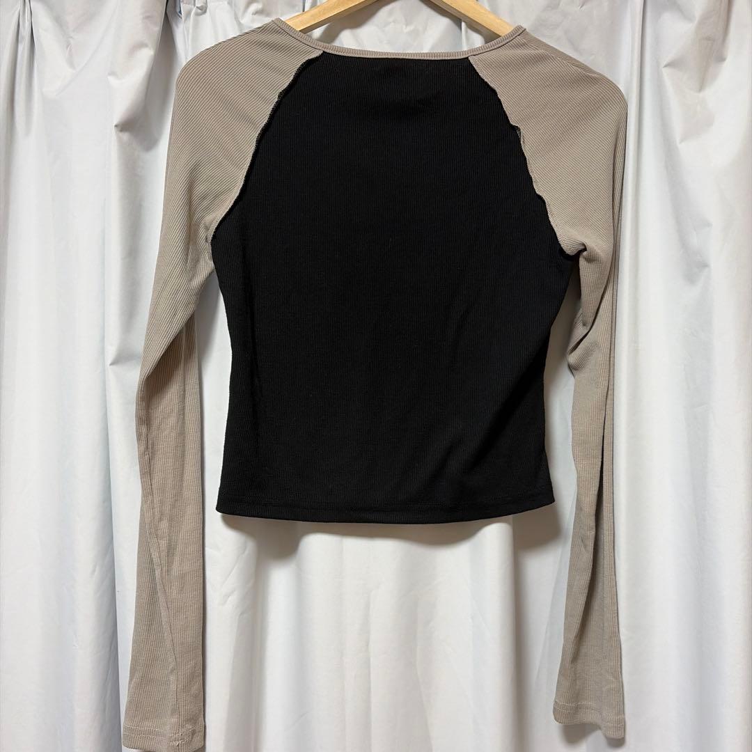 SHEIN グラフィック長袖Tシャツ ブラック — image 2