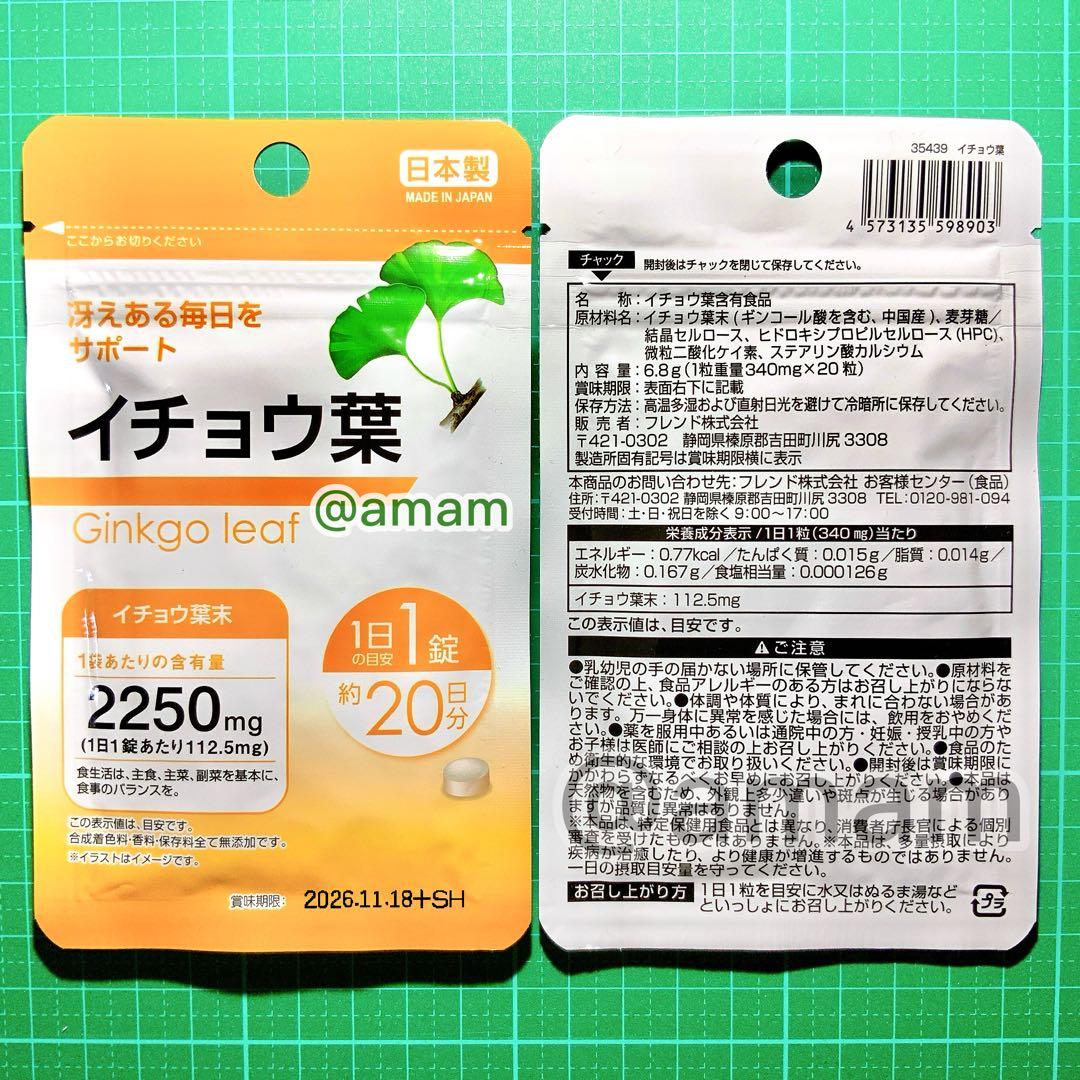 イチョウ葉 サプリメント 10袋 日本製 送料・手数料無料 Rug — image 3