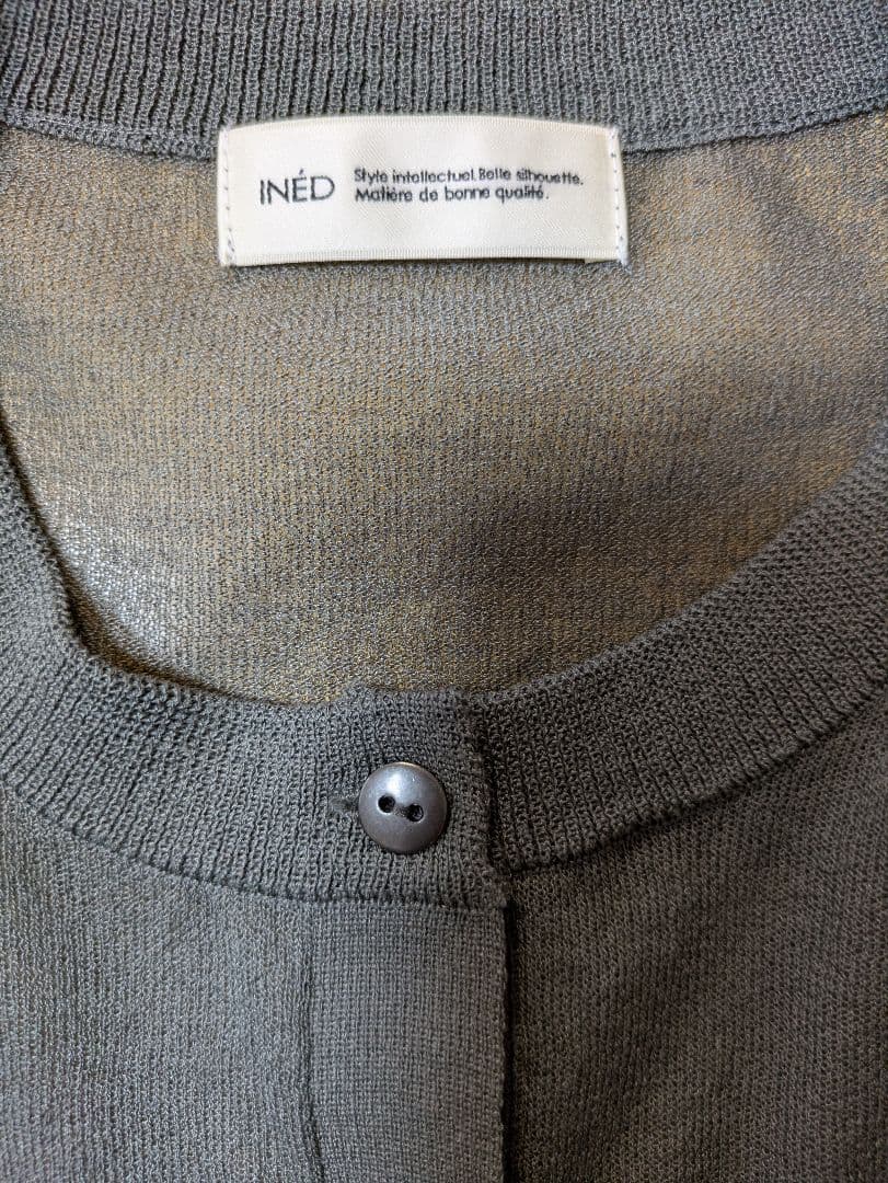 INED イネド 長袖 カーディガン グレー サイズ9 — image 2