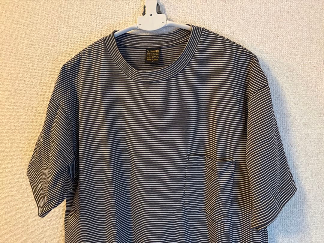 A VONTADE ボーダーTシャツ Mサイズ黒 — image 2