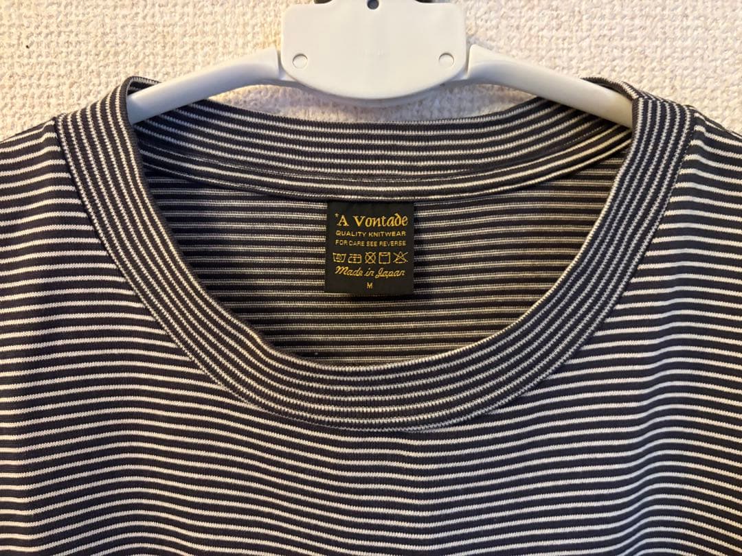 A VONTADE ボーダーTシャツ Mサイズ黒 — image 3