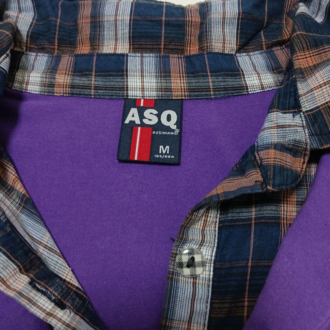 ASQ 長袖ポロシャツ パープル　Mサイズ — image 3
