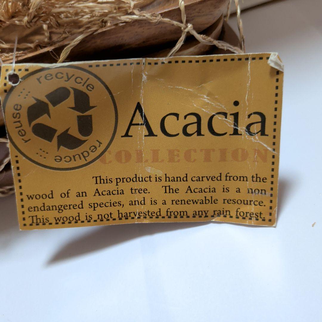 【新品】Acacia Collection 天然アカシア製　プレート　4枚セット — image 5