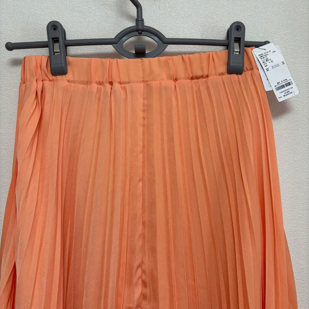 新品✨ラコレ レディースプリーツロングスカート オレンジ Mサイズ 春夏 — image 2