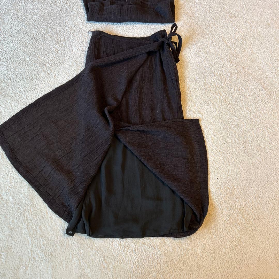 MaxMara ノースリーブ セットアップ ダークブラウン　リネン — image 5