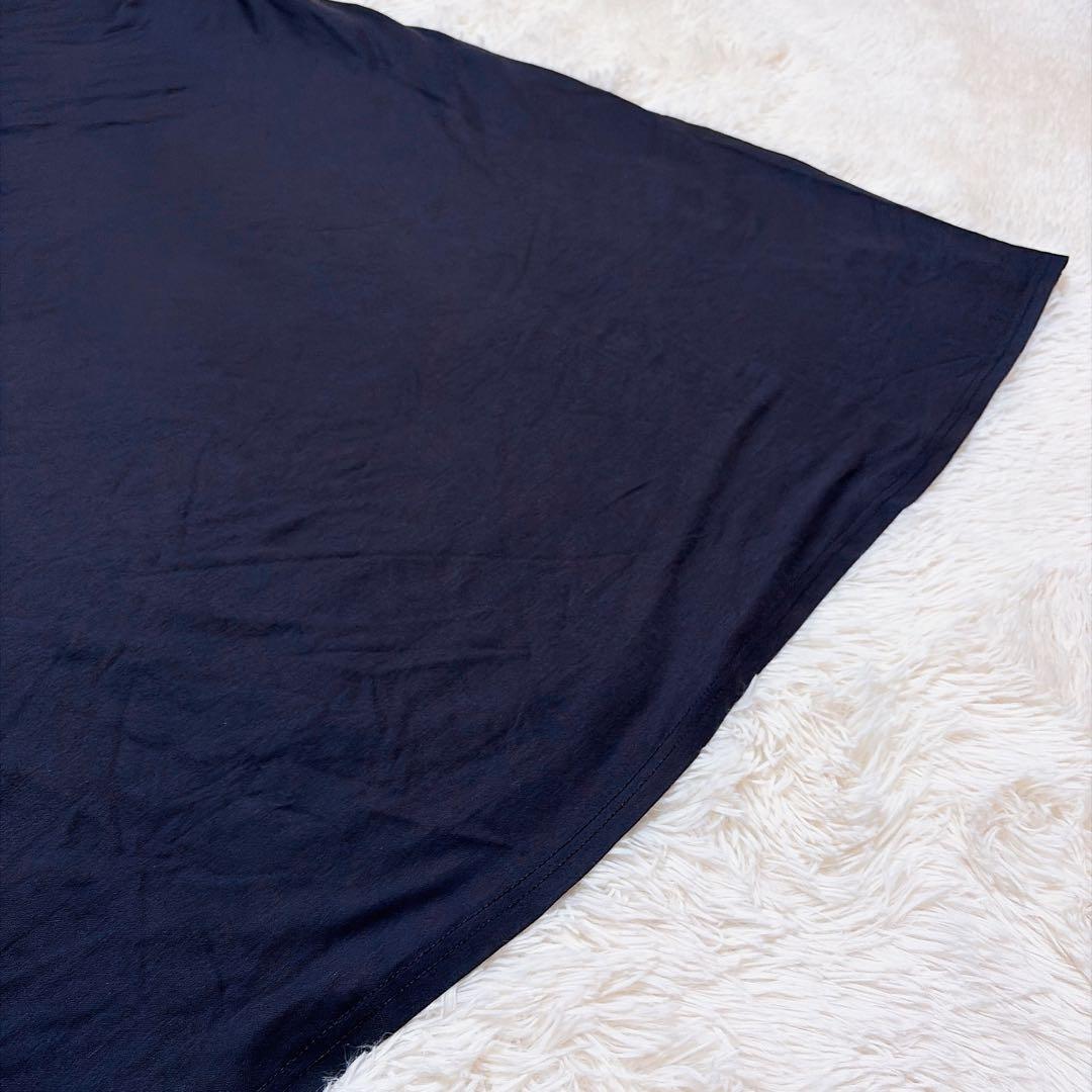 ノースリーブワンピース　カットソー　シンプル　ネイビー　ロングワンピース — image 3