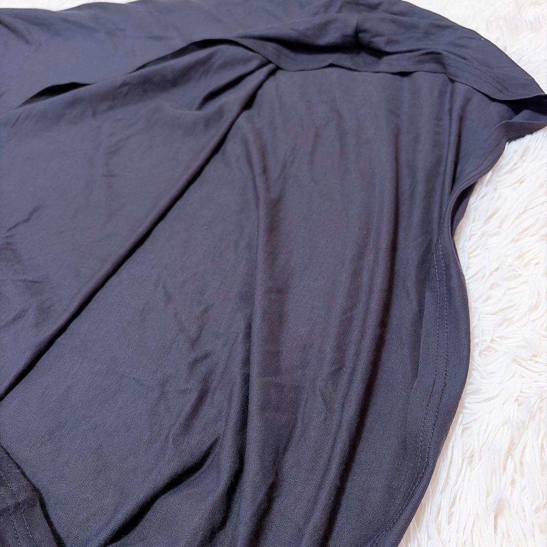 ノースリーブワンピース　カットソー　シンプル　ネイビー　ロングワンピース — image 5